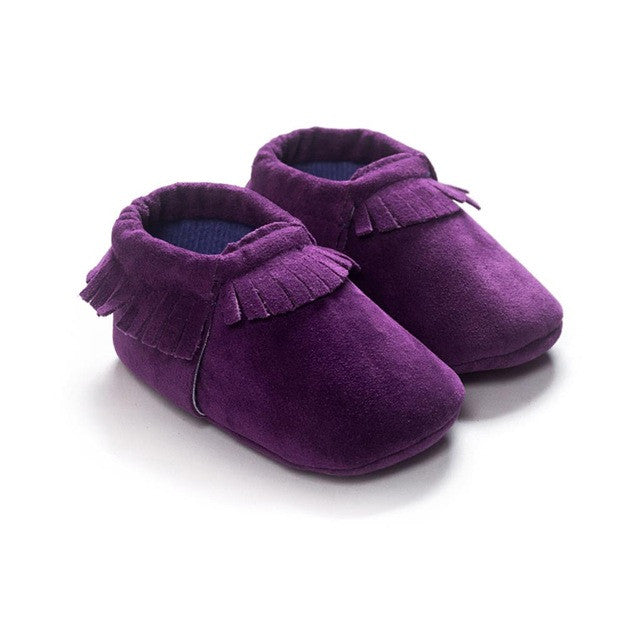 0-18M | Boys & Girls | PU Suede Leather Moccasins | Assorted Styles