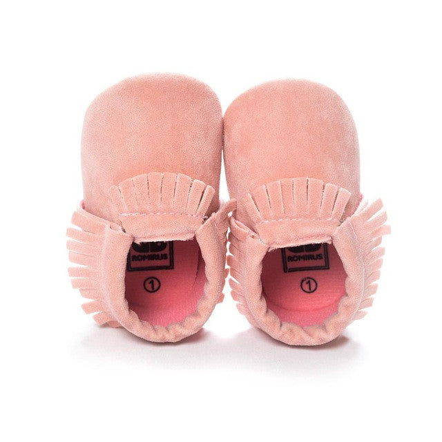 0-18M | Boys & Girls | PU Suede Leather Moccasins | Assorted Styles