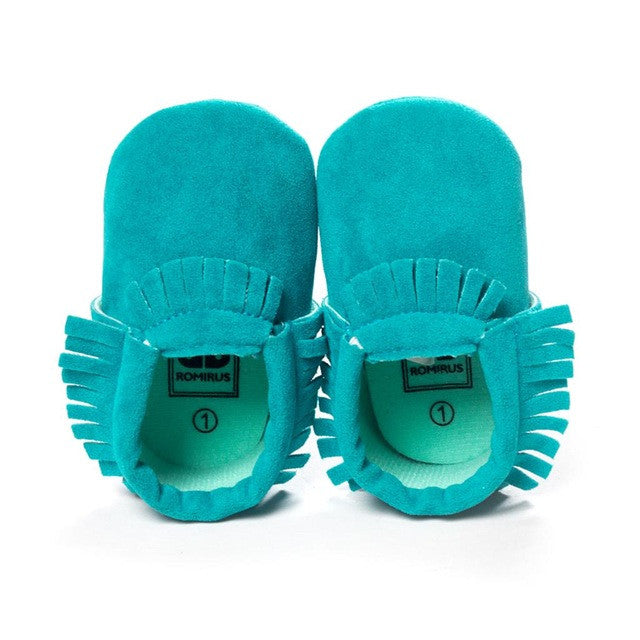 0-18M | Boys & Girls | PU Suede Leather Moccasins | Assorted Styles