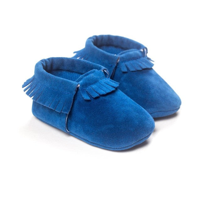 0-18M | Boys & Girls | PU Suede Leather Moccasins | Assorted Styles