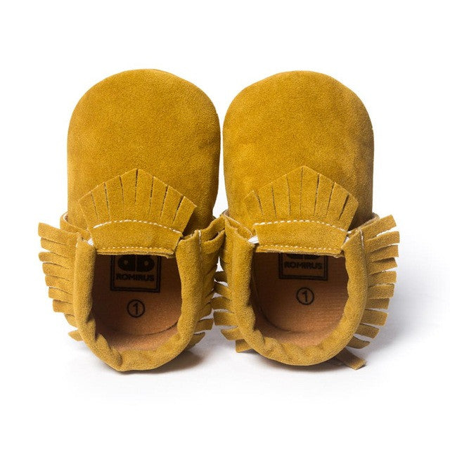 0-18M | Boys & Girls | PU Suede Leather Moccasins | Assorted Styles