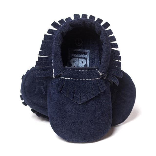 0-18M | Boys & Girls | PU Suede Leather Moccasins | Assorted Styles