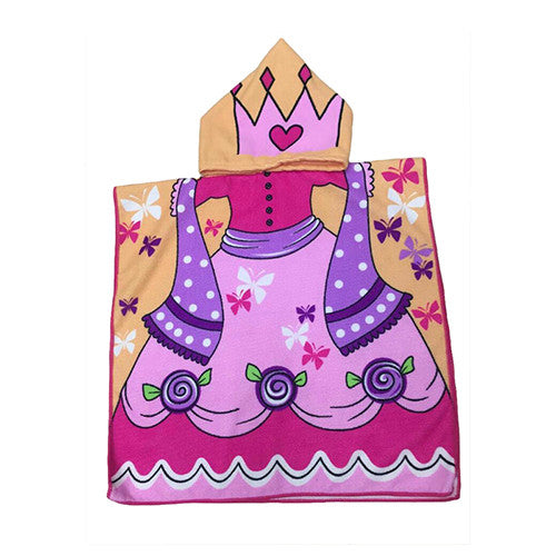 New Children Beach Towel 120*60cm Kids Hooded Cloak Cartoon Baby Boys Girls Towel Bibulous Towel For Children Serviette De Bain