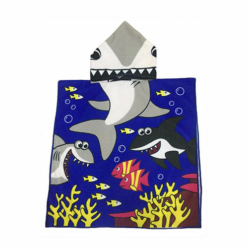 New Children Beach Towel 120*60cm Kids Hooded Cloak Cartoon Baby Boys Girls Towel Bibulous Towel For Children Serviette De Bain