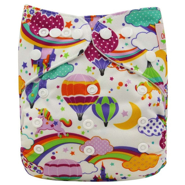 Washable Diapers Couche Lavable 2017 Brand Baby Nappies Animal Pattern Cloth Diaper Bamboo Velour Fitted Reusable Baby Diaper