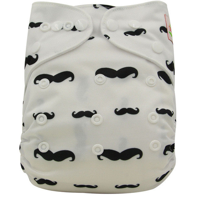 Washable Diapers Couche Lavable 2017 Brand Baby Nappies Animal Pattern Cloth Diaper Bamboo Velour Fitted Reusable Baby Diaper
