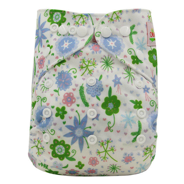 Washable Diapers Couche Lavable 2017 Brand Baby Nappies Animal Pattern Cloth Diaper Bamboo Velour Fitted Reusable Baby Diaper