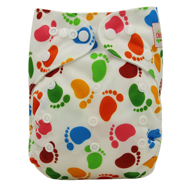 Washable Diapers Couche Lavable 2017 Brand Baby Nappies Animal Pattern Cloth Diaper Bamboo Velour Fitted Reusable Baby Diaper