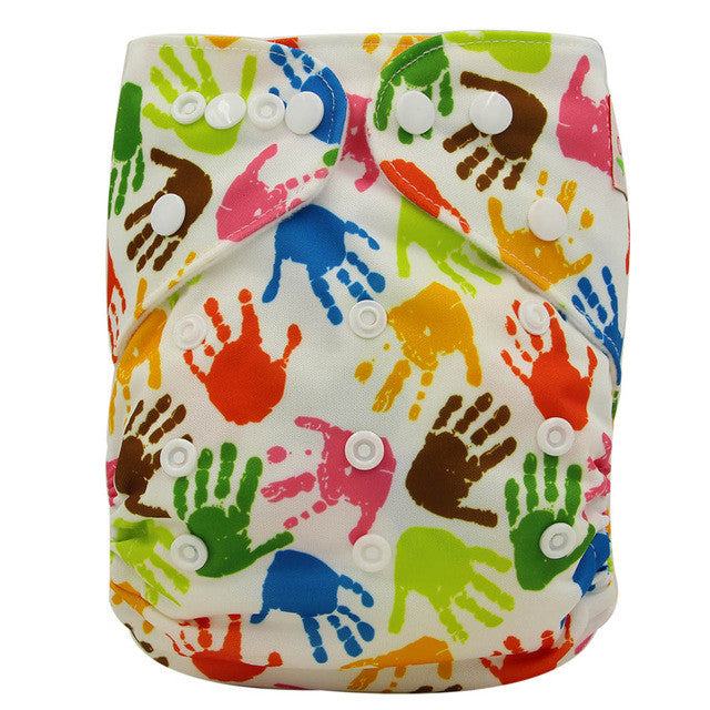 Washable Diapers Couche Lavable 2017 Brand Baby Nappies Animal Pattern Cloth Diaper Bamboo Velour Fitted Reusable Baby Diaper