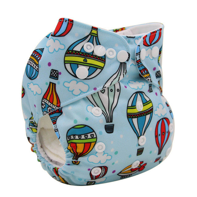 Washable Diapers Couche Lavable 2017 Brand Baby Nappies Animal Pattern Cloth Diaper Bamboo Velour Fitted Reusable Baby Diaper