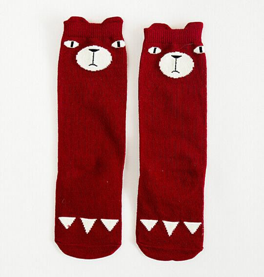 Free Shipping Baby Girls leg warmer Fox Cotton Cute Little Character Knee Socks Kid Clothing unisex Toddler Boot Socks Cartoon