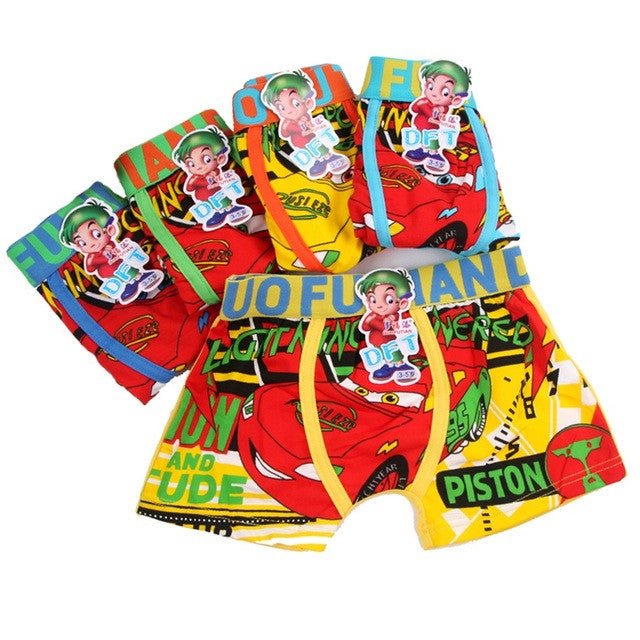 5 Pcs/lot Cotton Cartoon Kids Boys Underwear Summer Soft Breathable Baby Boxer Children's Clothes Underpants Boy Briefs 3-12 Y