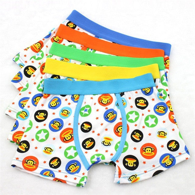 5 Pcs/lot Cotton Cartoon Kids Boys Underwear Summer Soft Breathable Baby Boxer Children's Clothes Underpants Boy Briefs 3-12 Y