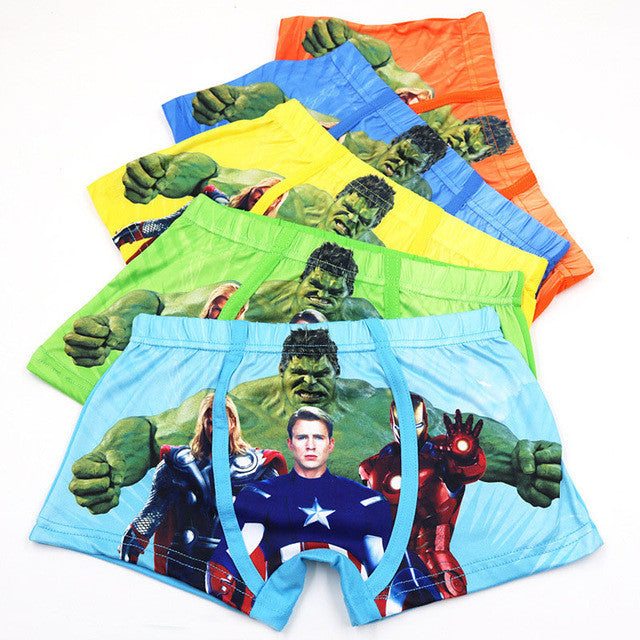 5 Pcs/lot Cotton Cartoon Kids Boys Underwear Summer Soft Breathable Baby Boxer Children's Clothes Underpants Boy Briefs 3-12 Y