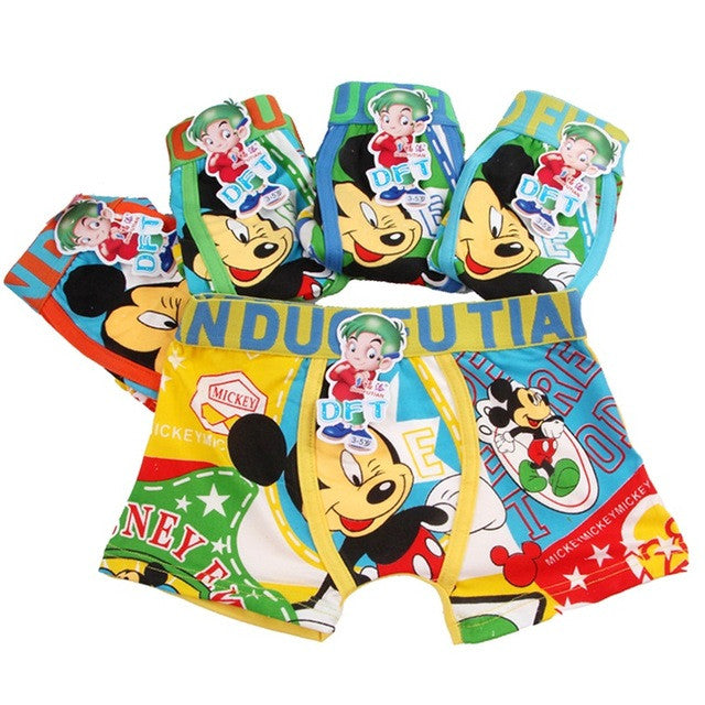 5 Pcs/lot Cotton Cartoon Kids Boys Underwear Summer Soft Breathable Baby Boxer Children's Clothes Underpants Boy Briefs 3-12 Y