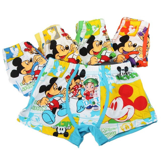 5 Pcs/lot Cotton Cartoon Kids Boys Underwear Summer Soft Breathable Baby Boxer Children's Clothes Underpants Boy Briefs 3-12 Y
