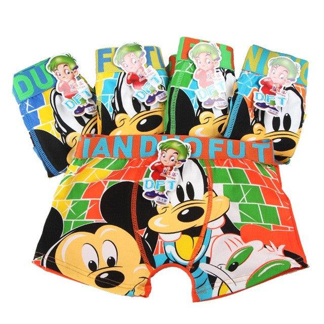 5 Pcs/lot Cotton Cartoon Kids Boys Underwear Summer Soft Breathable Baby Boxer Children's Clothes Underpants Boy Briefs 3-12 Y