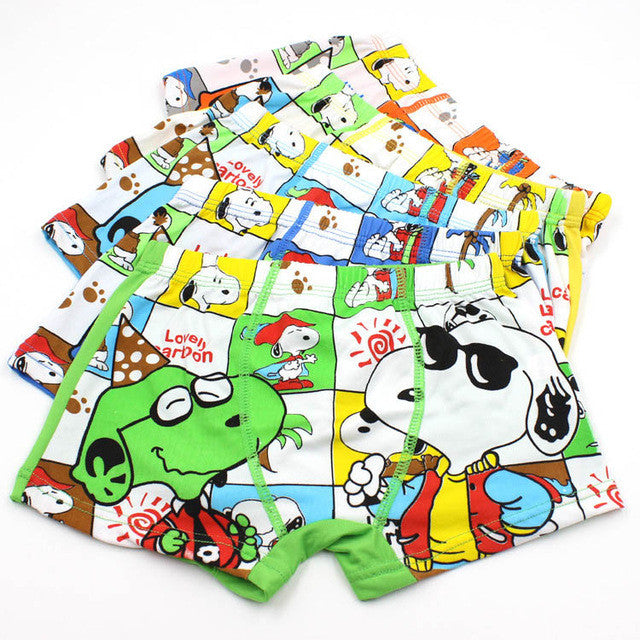 5 Pcs/lot Cotton Cartoon Kids Boys Underwear Summer Soft Breathable Baby Boxer Children's Clothes Underpants Boy Briefs 3-12 Y