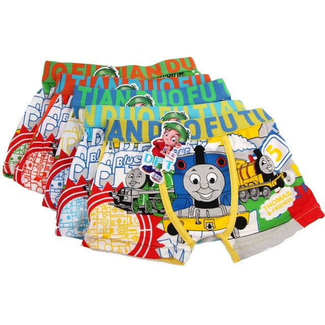 5 Pcs/lot Cotton Cartoon Kids Boys Underwear Summer Soft Breathable Baby Boxer Children's Clothes Underpants Boy Briefs 3-12 Y