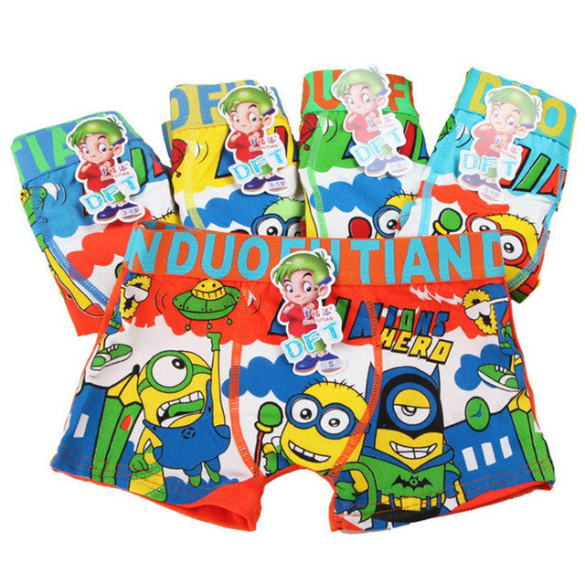 5 Pcs/lot Cotton Cartoon Kids Boys Underwear Summer Soft Breathable Baby Boxer Children's Clothes Underpants Boy Briefs 3-12 Y