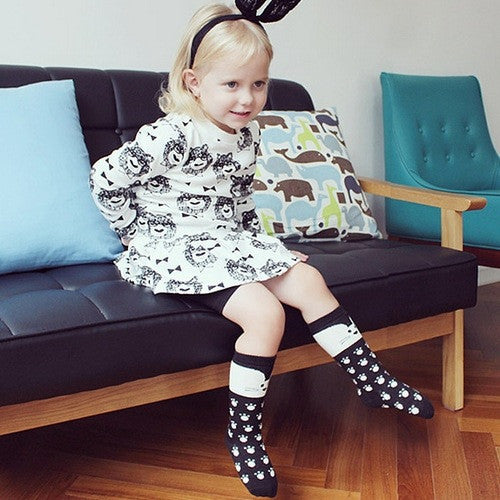 2016 Cartoon Socks Cotton Anti-slip sock Newborn Toddler Knee High Sock Baby Animals Socks Leg Warmers For Newborns