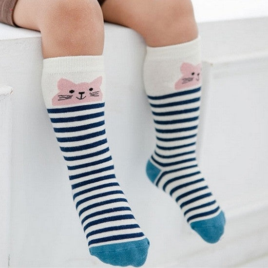 2016 Cartoon Socks Cotton Anti-slip sock Newborn Toddler Knee High Sock Baby Animals Socks Leg Warmers For Newborns