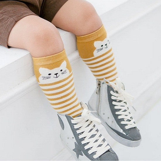 2016 Cartoon Socks Cotton Anti-slip sock Newborn Toddler Knee High Sock Baby Animals Socks Leg Warmers For Newborns