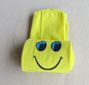 2016 Autumn velvet Lovely smiley face High elasticity Good quality Kids tights for girls children tights 3-8 year girls tights