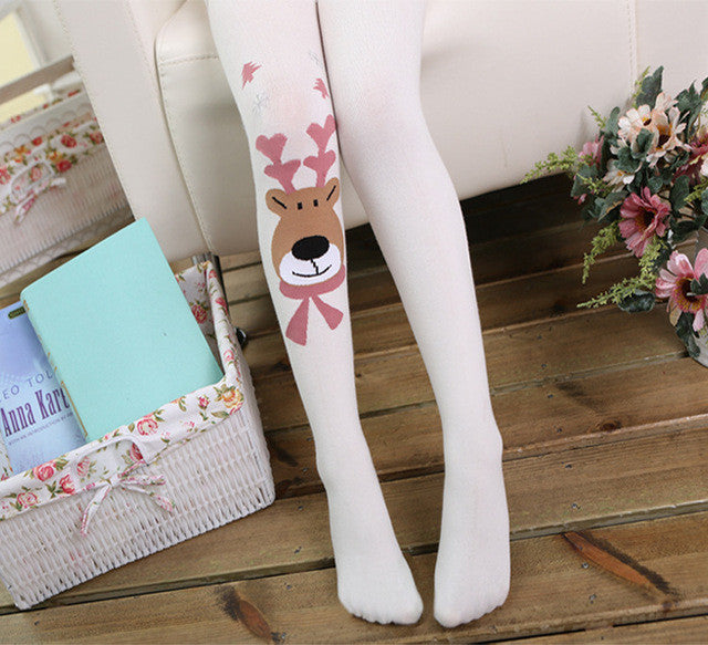 Spring Autumn Girls Tights Cartoon Cat Baby Girl Pantyhose Fashion Knitted Cotton Cute kids Stocking Baby Pantyhose For 1-10 T