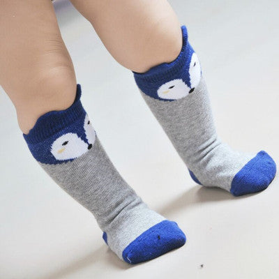 Fox Design 3 Colors  Cotton Knee Baby Socks Winter Fall  Cute Boys Girls Socks