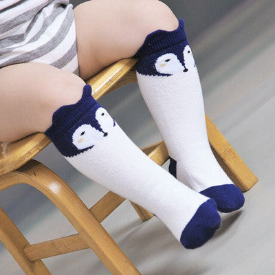 Fox Design 3 Colors  Cotton Knee Baby Socks Winter Fall  Cute Boys Girls Socks