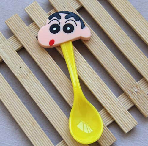 Lovely Cartoon Baby Spoon Kids Tableware Baby Feeding Tools Ice Cream/Coffee Spoon Multicolor 1 Piece