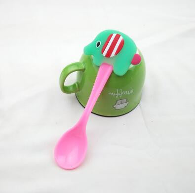 Lovely Cartoon Baby Spoon Kids Tableware Baby Feeding Tools Ice Cream/Coffee Spoon Multicolor 1 Piece