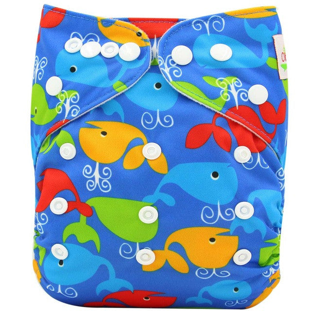 Baby Cloth Diaper Cover Bamboo Velour Fitted Diaper Washable Brand Baby Nappy Animal Print Reusable Baby Diapers Couche Lavable