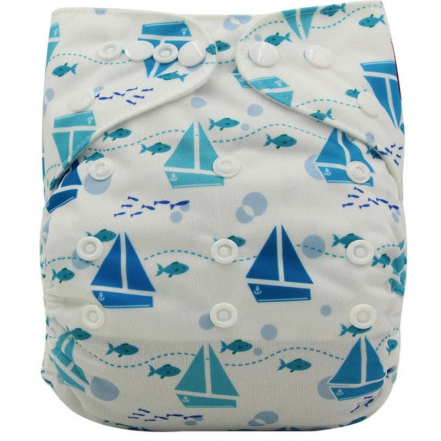Baby Cloth Diaper Cover Bamboo Velour Fitted Diaper Washable Brand Baby Nappy Animal Print Reusable Baby Diapers Couche Lavable