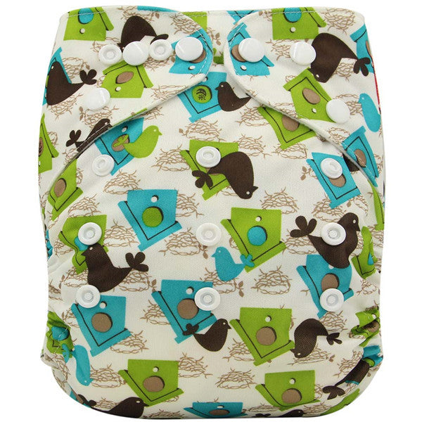 Baby Cloth Diaper Cover Bamboo Velour Fitted Diaper Washable Brand Baby Nappy Animal Print Reusable Baby Diapers Couche Lavable