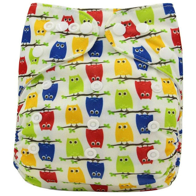 Baby Cloth Diaper Cover Bamboo Velour Fitted Diaper Washable Brand Baby Nappy Animal Print Reusable Baby Diapers Couche Lavable