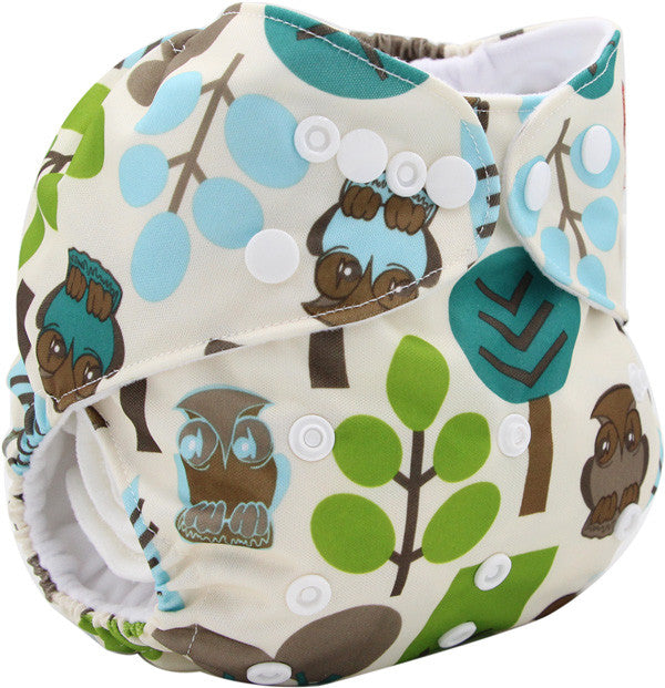 Baby Cloth Diaper Cover Bamboo Velour Fitted Diaper Washable Brand Baby Nappy Animal Print Reusable Baby Diapers Couche Lavable