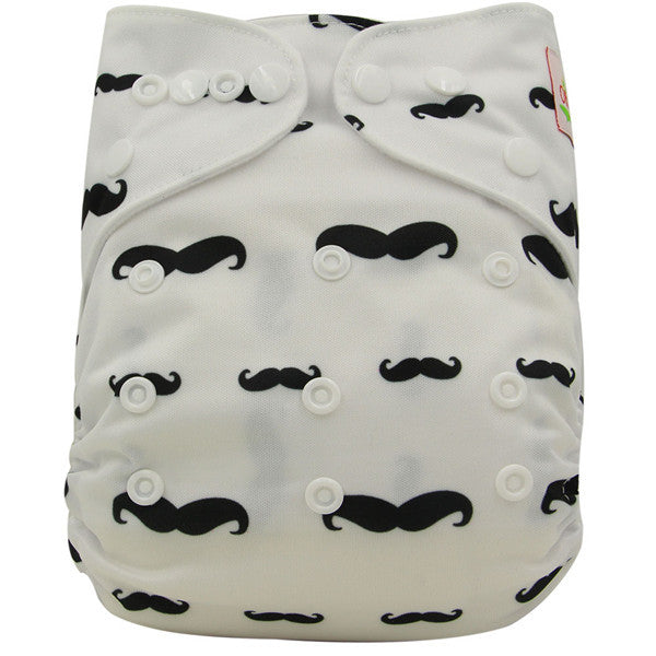 Baby Cloth Diaper Cover Bamboo Velour Fitted Diaper Washable Brand Baby Nappy Animal Print Reusable Baby Diapers Couche Lavable