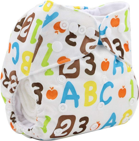 Washable Diapers Couches Lavables  2016 Baby Diaper Cover Wrap Cartoon Print Baby Nappy Changing Reusable Baby Cloth Diapers