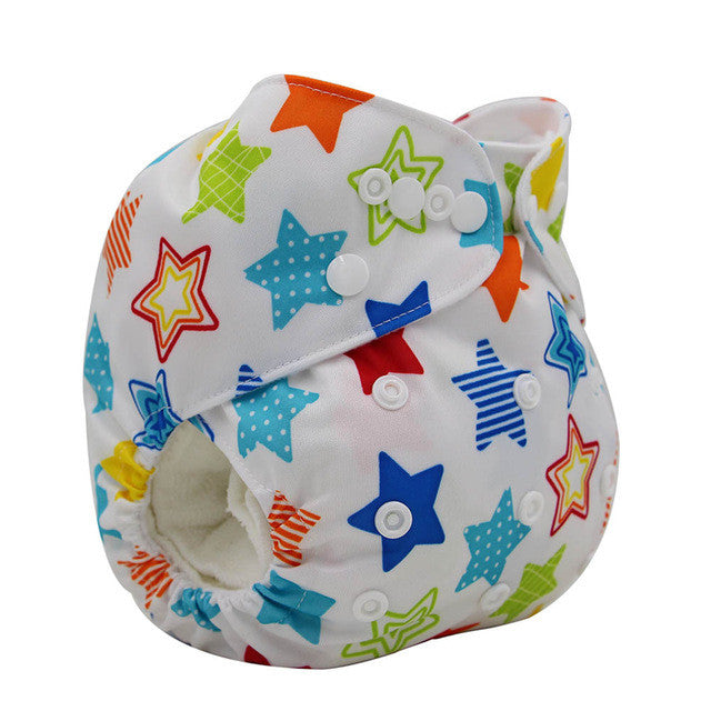 Washable Diapers Couches Lavables  2016 Baby Diaper Cover Wrap Cartoon Print Baby Nappy Changing Reusable Baby Cloth Diapers