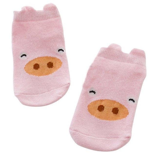 New Baby Kids Small Infant Socks Little Ears Cotton Socks Cartoon Socks 8 Colors