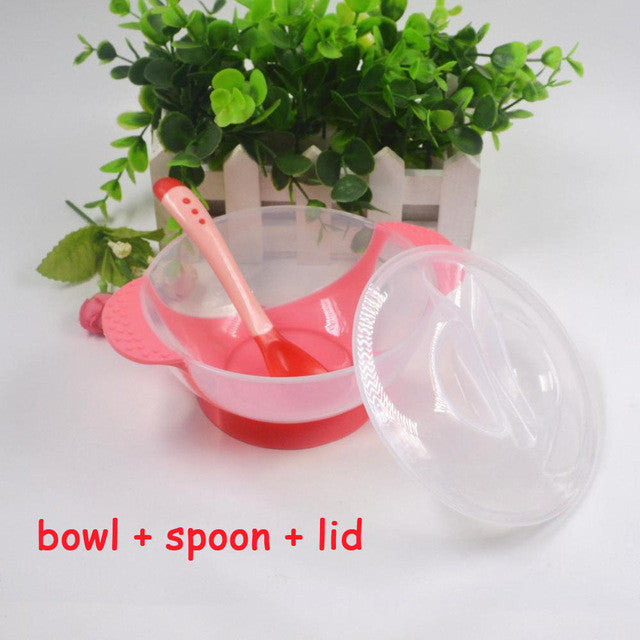 kids sensing temperature baby dinnerware set china dishes games bowl spoon fork set children's dishes christmas gift
