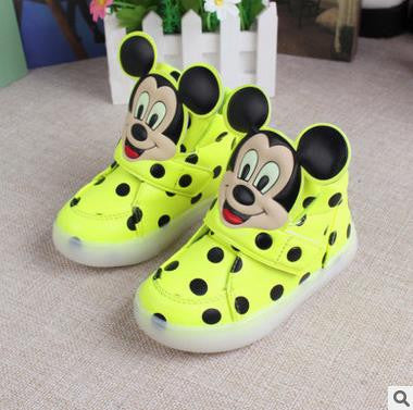 Children Shoes 2016 New Spring Hello Kitty Rhinestone Led Shoes Girls Princess Cute Shoes With Light EU 21-30