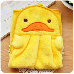 Baby Nursery Hand Towel baby bath towels Toddler Soft Plush Cartoon Animal Wipe Hanging Bathing Towel For Children Bathroom 2016