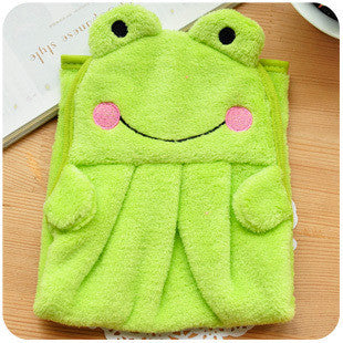 Baby Nursery Hand Towel baby bath towels Toddler Soft Plush Cartoon Animal Wipe Hanging Bathing Towel For Children Bathroom 2016