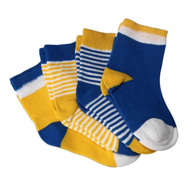 4 Pairs Striped Socks Baby New Born Boy Girl Casual Winter Infantil Baby Slippers,Anti Slip Socks Floor Children Socks