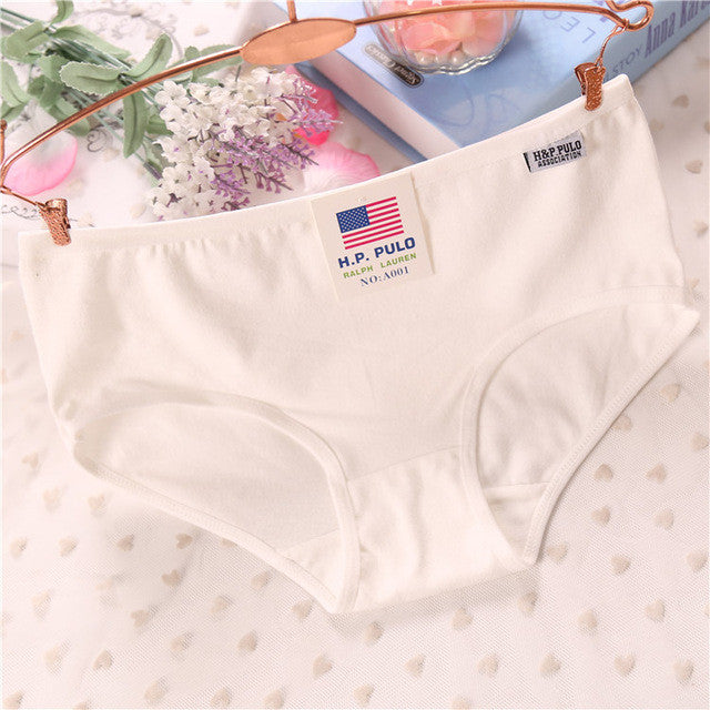 Hot sale cotton girls underwear solid low waist short briefs comfortable Antibacterial woman panties 100% brand new Freeshipping