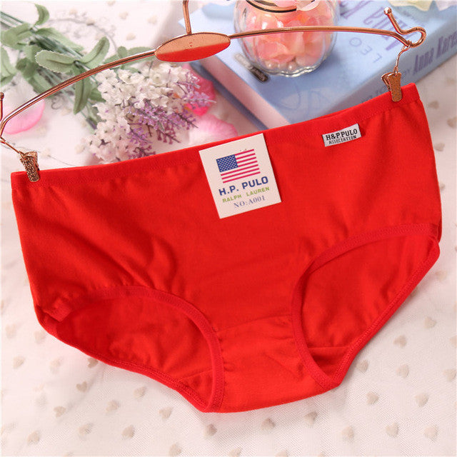 Hot sale cotton girls underwear solid low waist short briefs comfortable Antibacterial woman panties 100% brand new Freeshipping