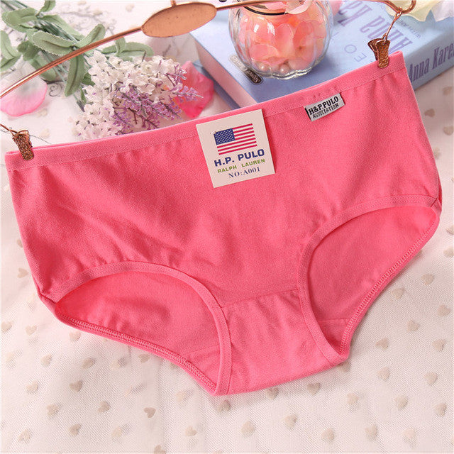 Hot sale cotton girls underwear solid low waist short briefs comfortable Antibacterial woman panties 100% brand new Freeshipping